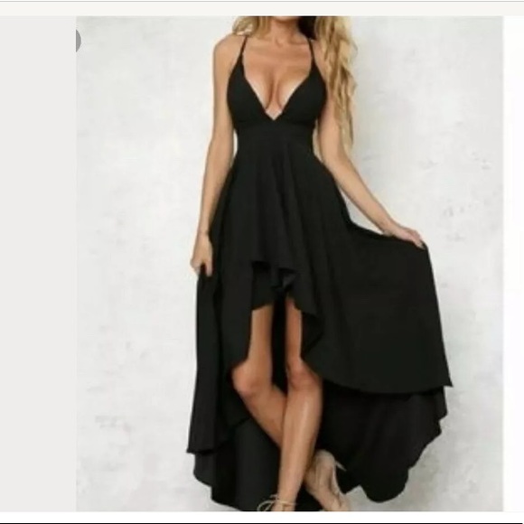 high low maxi romper